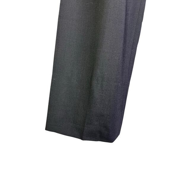 Bernard Zins Paris Pants Womens 10 Black Wool Hi-Rise Flat Front Classic Office - Picture 6 of 8
